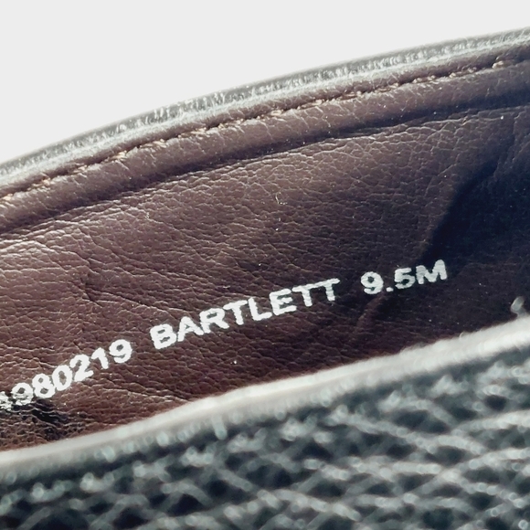 Black Brown 1826 Henry Bartlett Black Leather Lace Up Ankle Casual Boots A 43 - Picture 10 of 13